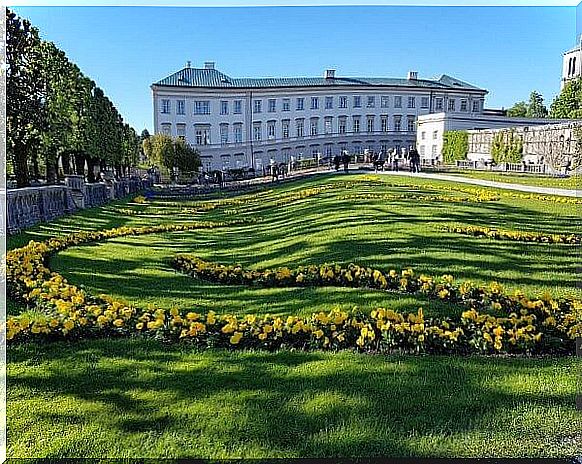 Front view of Mirabell Palace