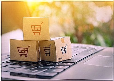 Parcels as symbols for online purchases