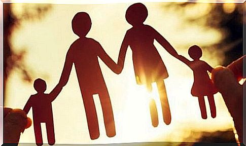 Family as a silhouette