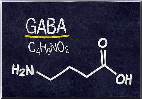 GABA formula on a blackboard