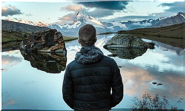 Man looks out to sea