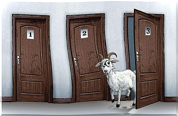 The Monty Hall dilemma - the goat behind three doors.